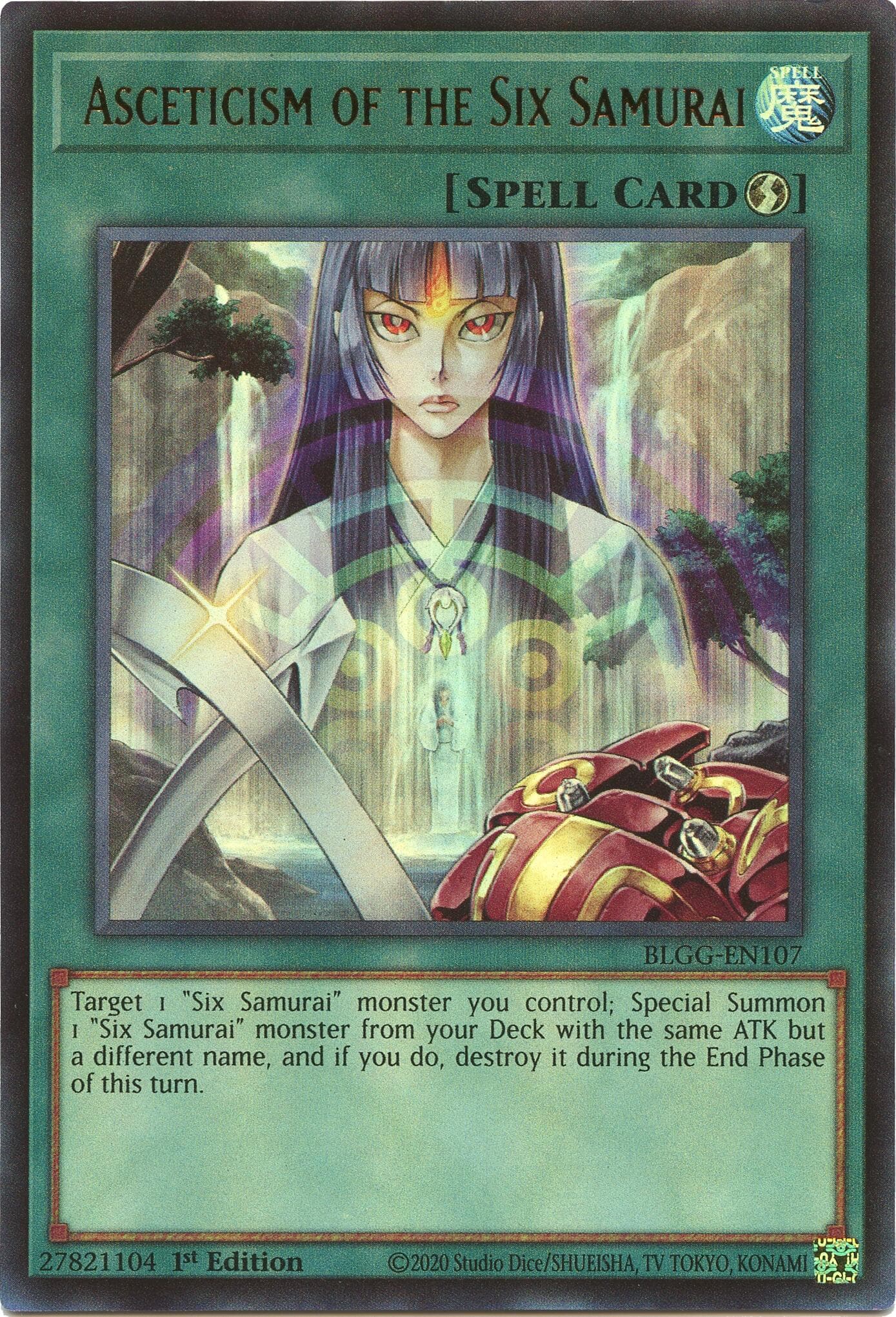 Asceticism of the Six Samurai — Battles of Legend: Glorious Gallery card