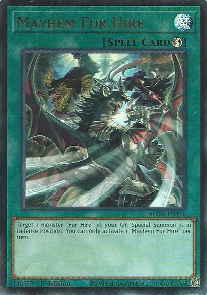 Mayhem Fur Hire — Battles of Legend: Glorious Gallery card