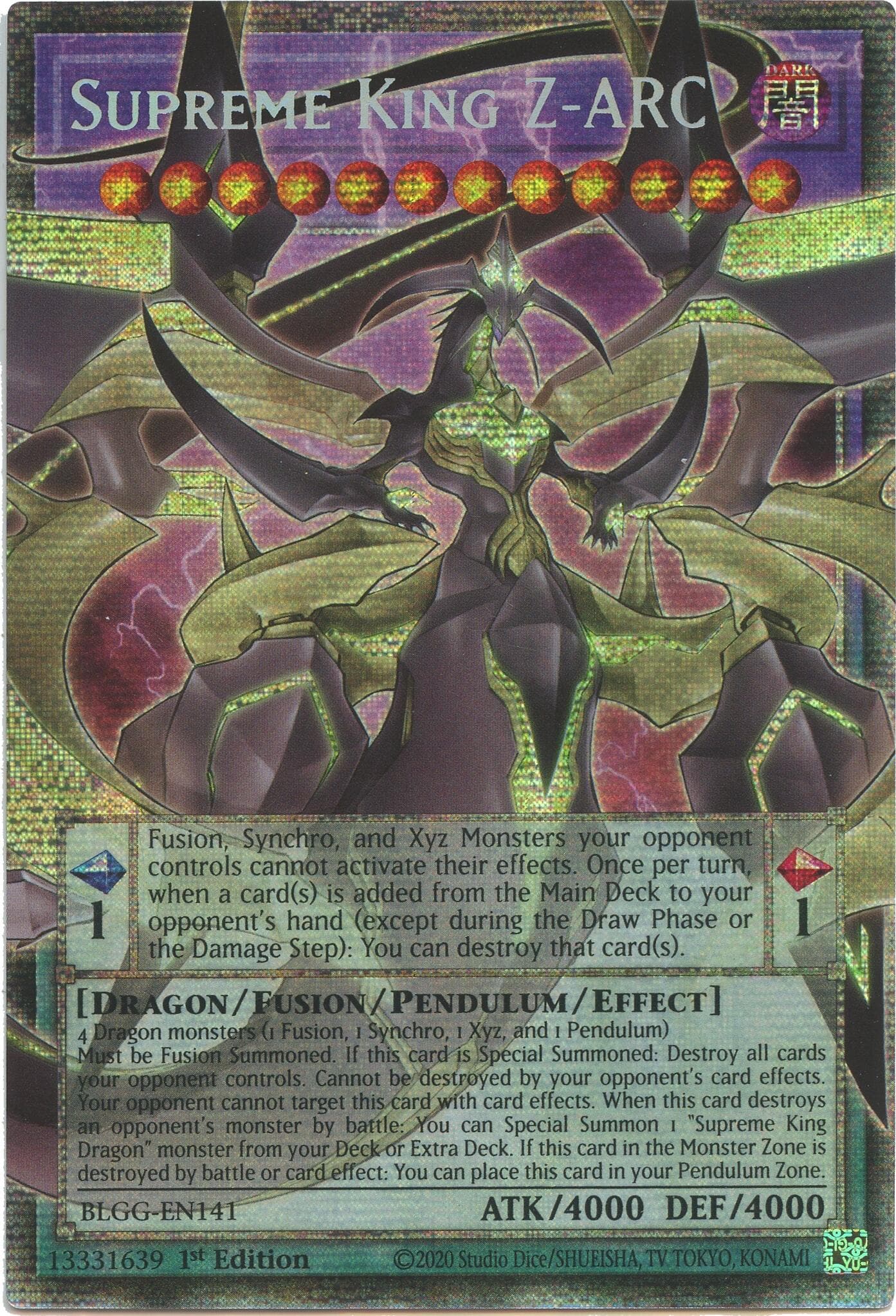 Supreme King Z-ARC (Starlight Rare) — Battles of Legend: Glorious Gallery card