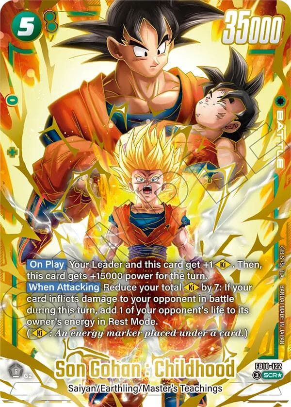 Son Gohan : Childhood - FB10-122 (Alternate Art) — Cross Force card