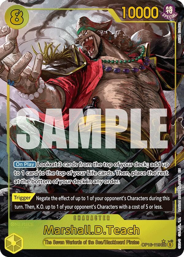 Marshall.D.Teach (119) (Alternate Art) — The Time of Battle card