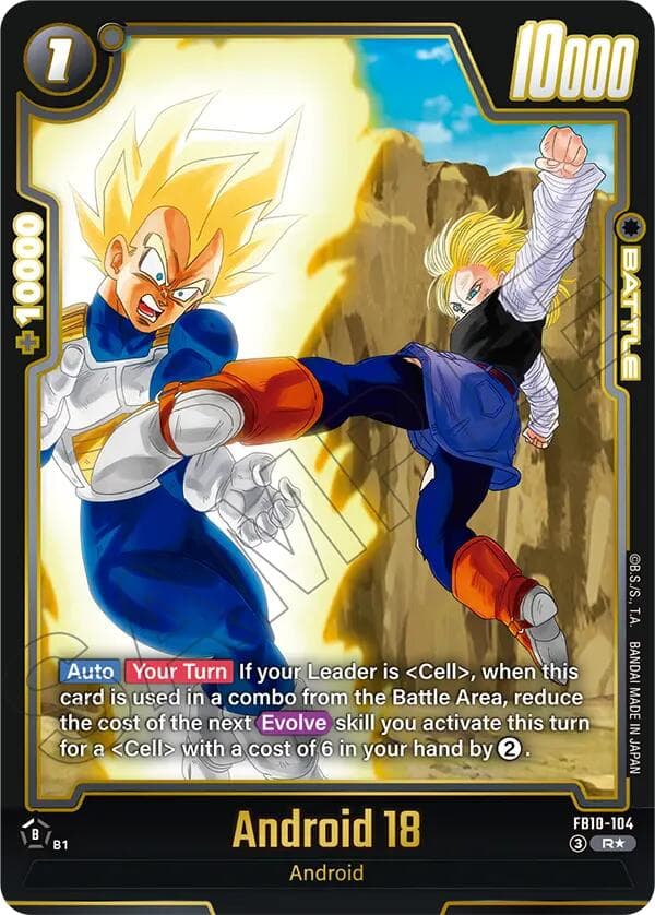 Android 18 - FB10-104 (Alternate Art) — Cross Force card