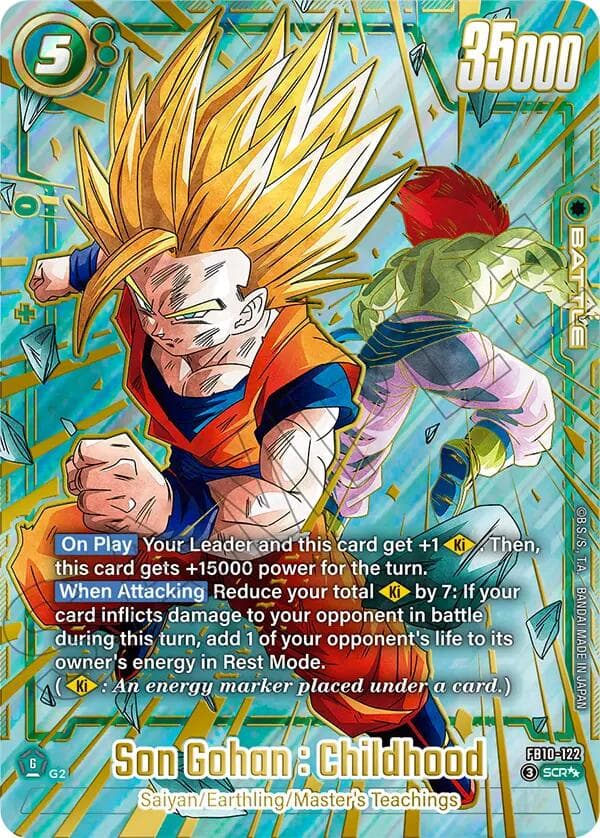 Son Gohan : Childhood - FB10-122 (Super Alternate Art) — Cross Force card
