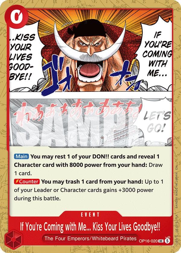 If You're Coming with Me...Kiss Your Lives Goodbye!! — The Time of Battle card