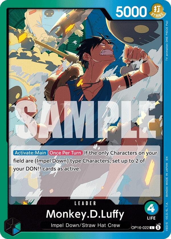 Monkey.D.Luffy (022) — The Time of Battle card