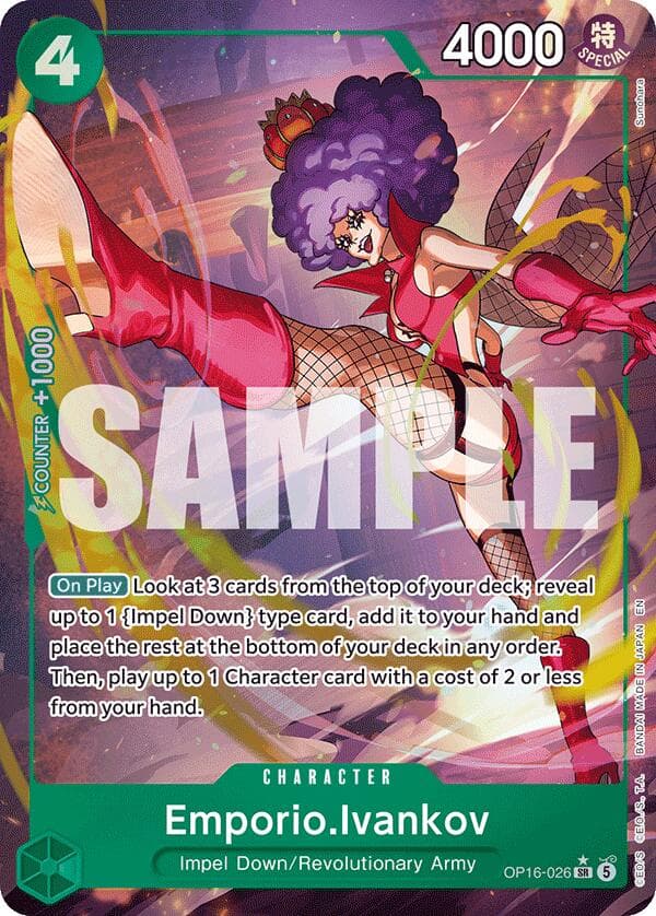 Emporio.Ivankov (026) (Alternate Art) — The Time of Battle card