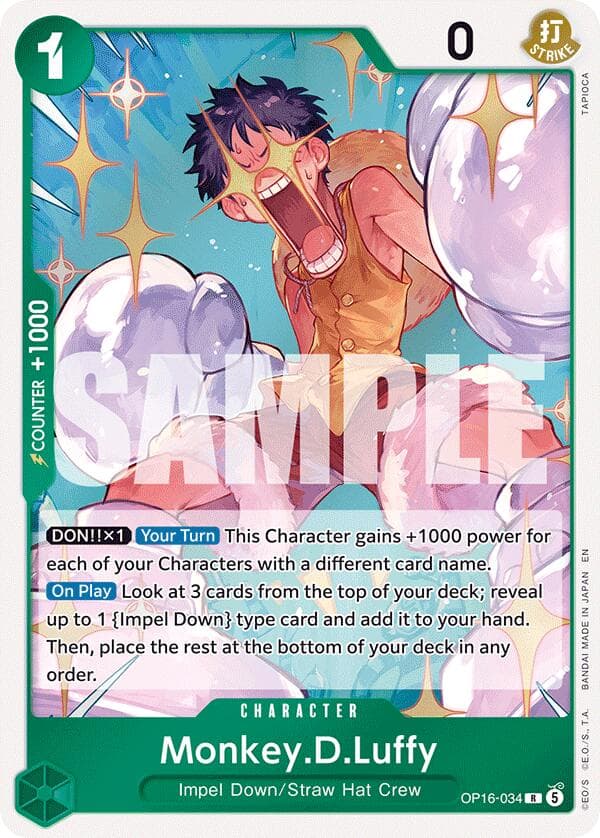 Monkey.D.Luffy (034) — The Time of Battle card