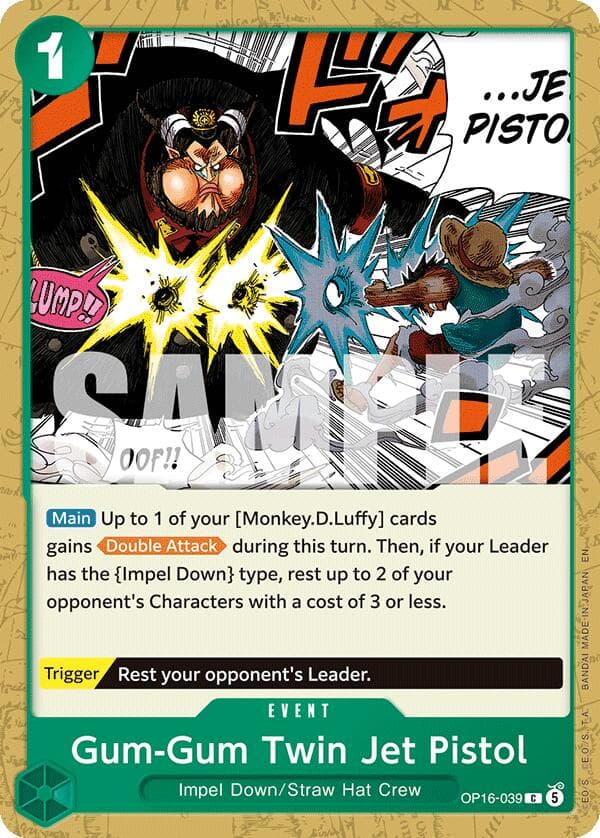 Gum-Gum Twin Jet Pistol — The Time of Battle card
