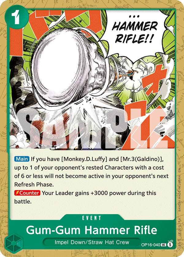 Gum-Gum Hammer Rifle — The Time of Battle card