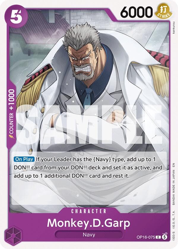 Monkey.D.Garp — The Time of Battle card
