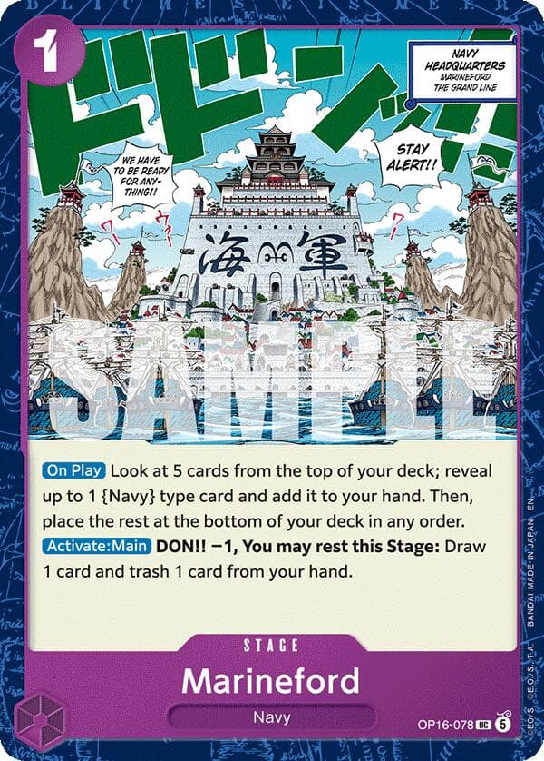 Marineford — The Time of Battle card