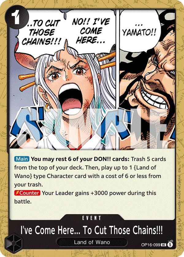 I've Come Here... To Cut Those Chains!!! — The Time of Battle card