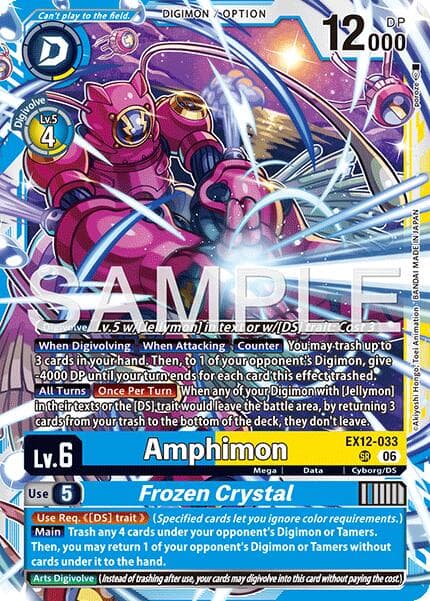 Amphimon // Frozen Crystal — Digital World Shambala card