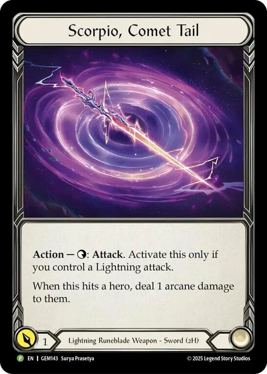 Scorpio, Comet Tail — Gem Pack 5 card