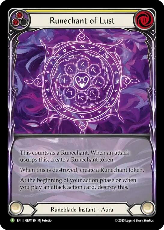 Runechant of Lust (Yellow) — Gem Pack 5 card
