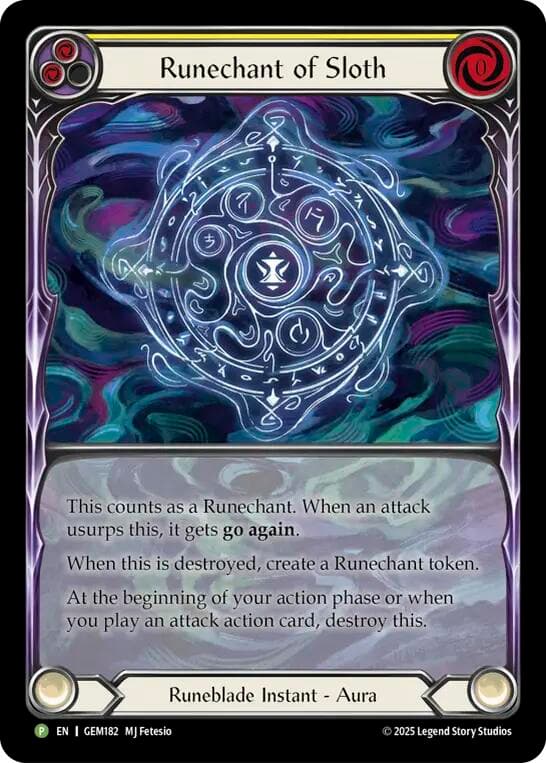 Runechant of Sloth (Yellow) — Gem Pack 5 card