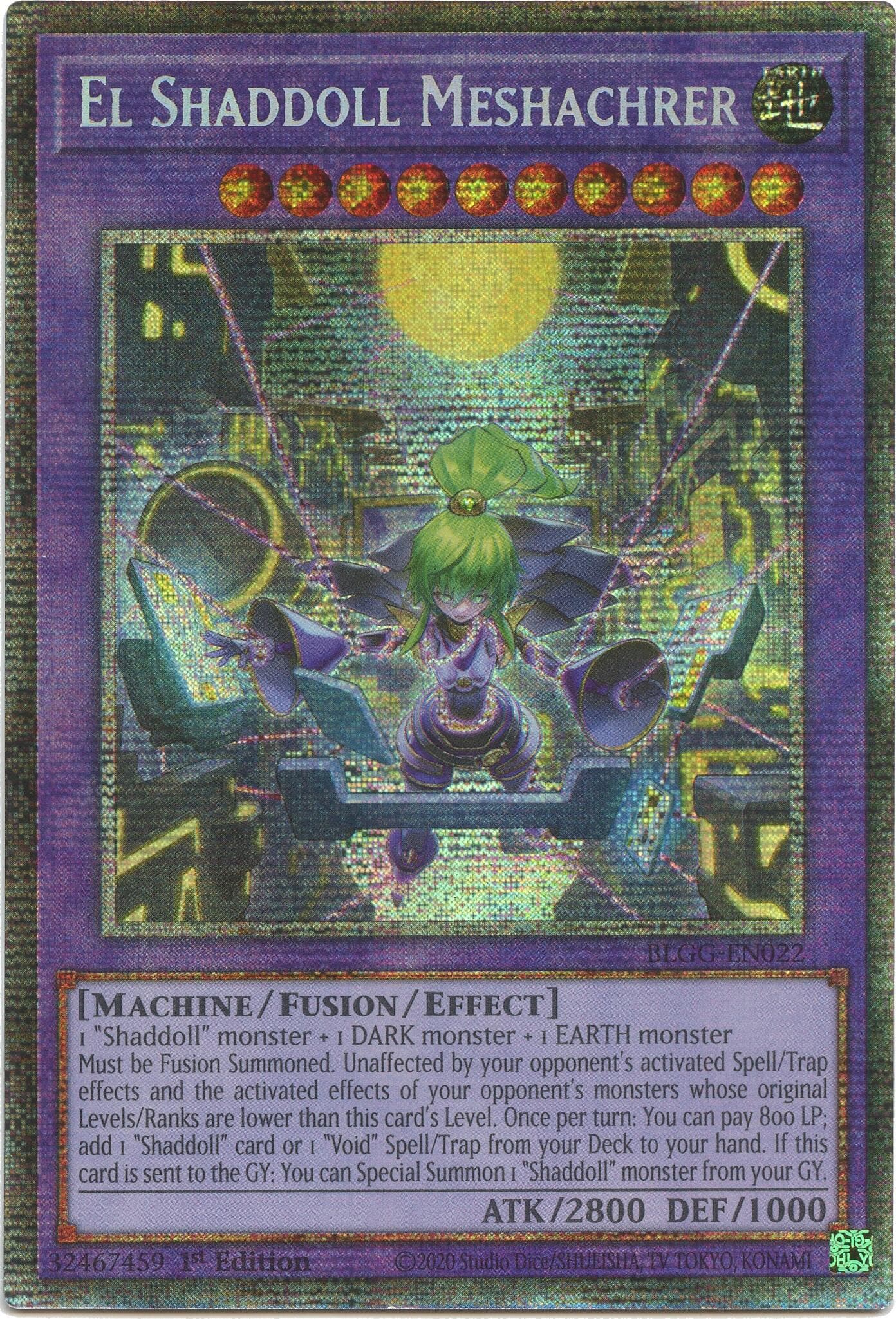 El Shaddoll Meshachrer (Starlight Rare) — Battles of Legend: Glorious Gallery card