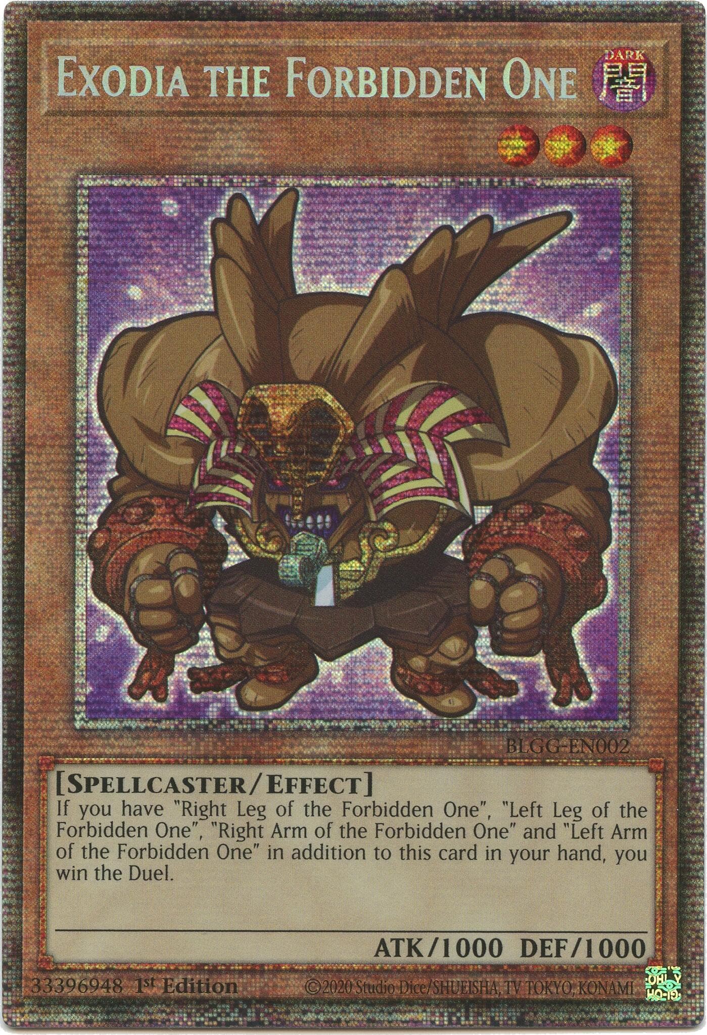 Exodia the Forbidden One (Starlight Rare) — Battles of Legend: Glorious Gallery card