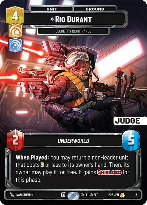 Rio Durant - Beckett's Right Hands — Judge Promos card