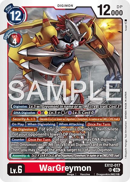 WarGreymon — Digital World Shambala card