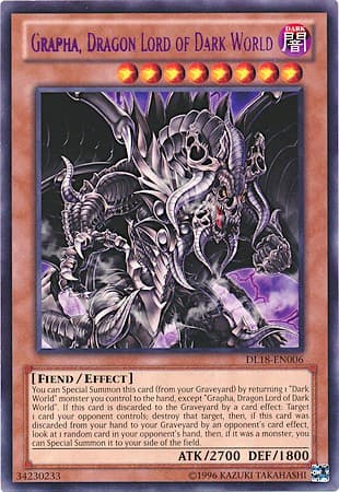 Grapha, Dragon Lord of Dark World (Purple) — Duelist League Promo card