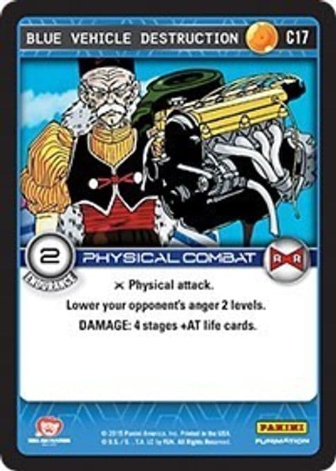 Blue Vehicle Destruction