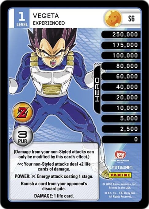 Vegeta - Experienced (Rainbow Parallel Foil)