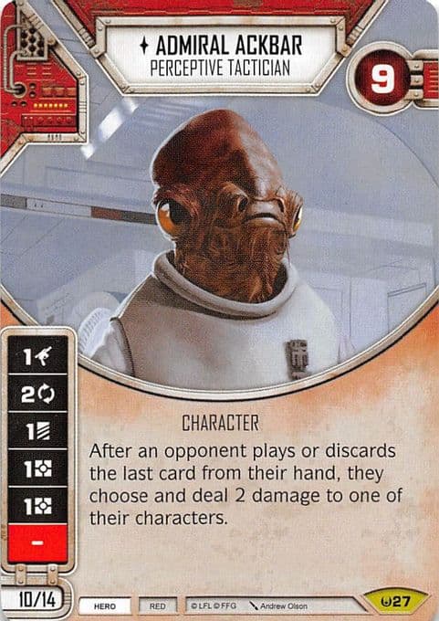 Admiral Ackbar - Perceptive Tactician (Card Only)