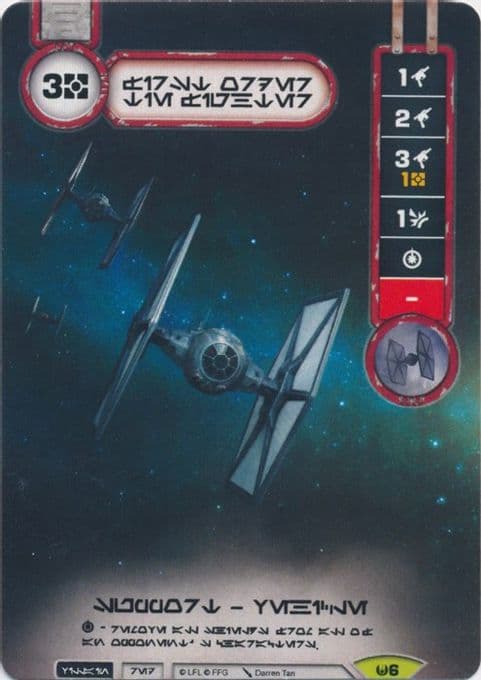 First Order TIE Fighter (Alternate Full Art) (Aurebesh Text)