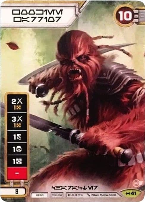 Wookiee Warrior (Extended Full Art) (Aurebesh Text)