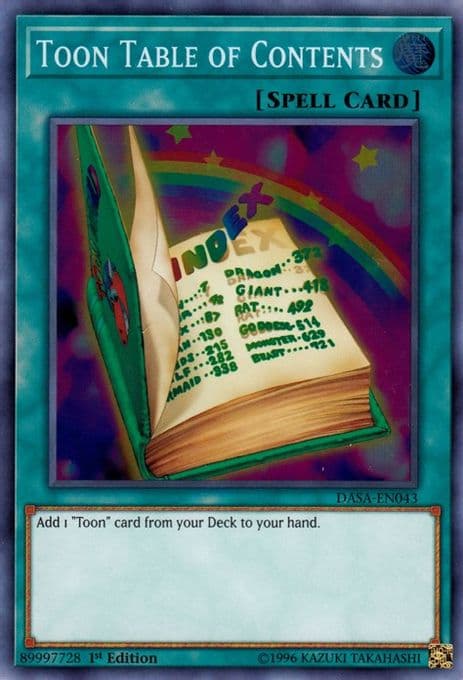 Toon Table of Contents