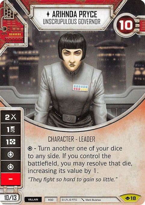 Arihnda Pryce - Unscrupulous Governor