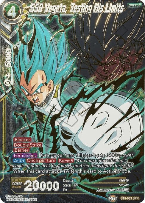 SSB Vegeta, Testing His Limits (SPR)