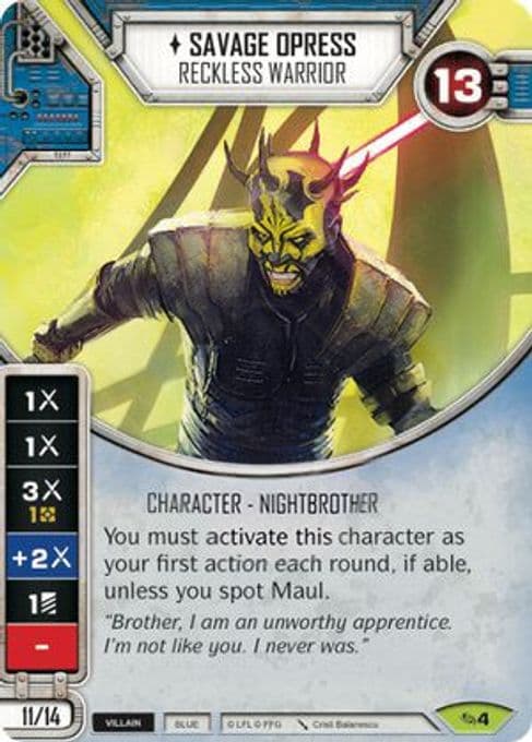 Savage Opress - Reckless Warrior (Card Only)