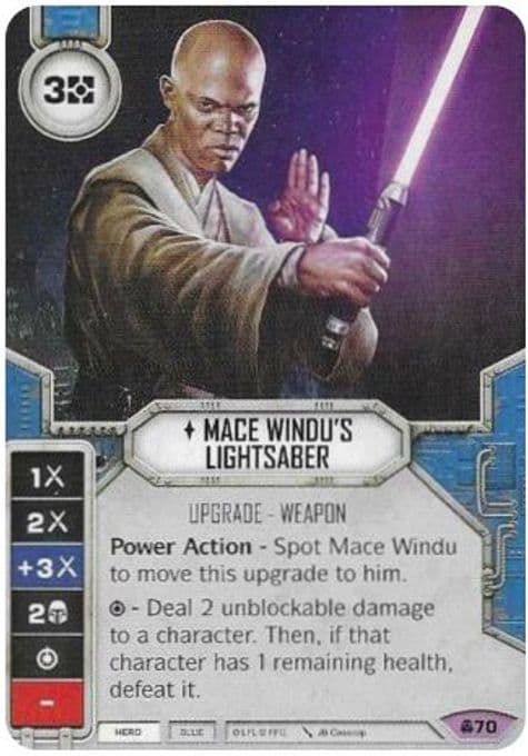 Mace Windu's Lightsaber (Card Only)