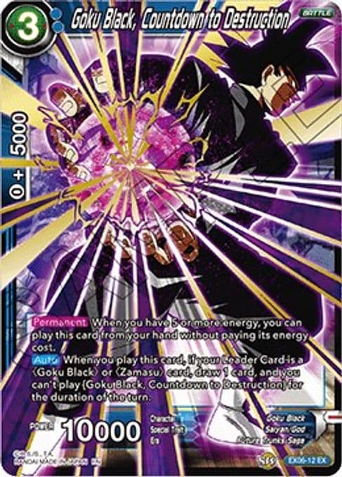 Goku Black, Countdown to Destruction