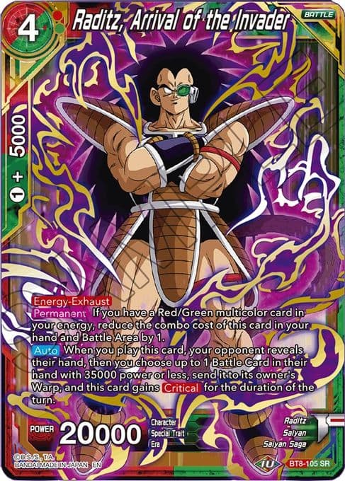 Raditz, Arrival of the Invader
