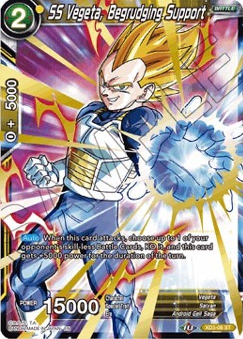 SS Vegeta, Begrudging Support