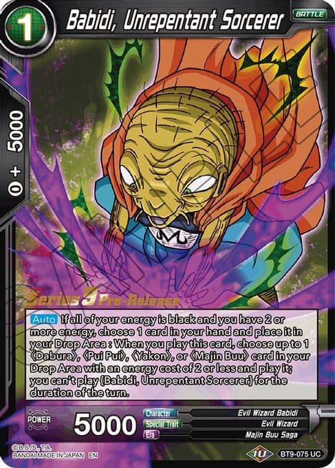 Babidi, Unrepentant Sorcerer