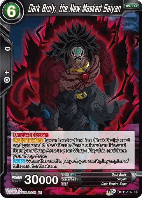 Dark Broly, the New Masked Saiyan