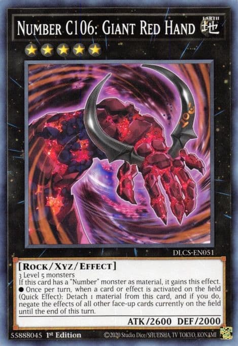 Number C106: Giant Red Hand