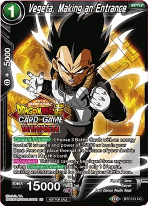 Vegeta, Making an Entrance (Top 16 Winner)