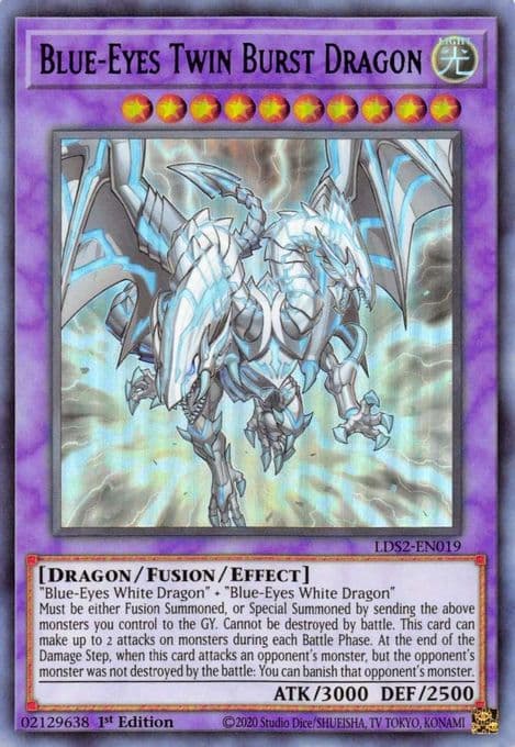 Blue-Eyes Twin Burst Dragon (Purple)