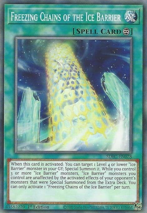 Freezing Chains of the Ice Barrier