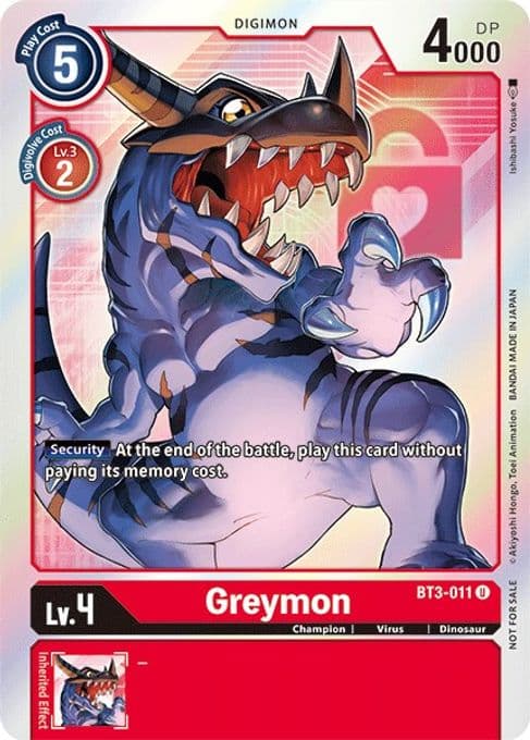 Greymon - BT3-011 (Box Topper)