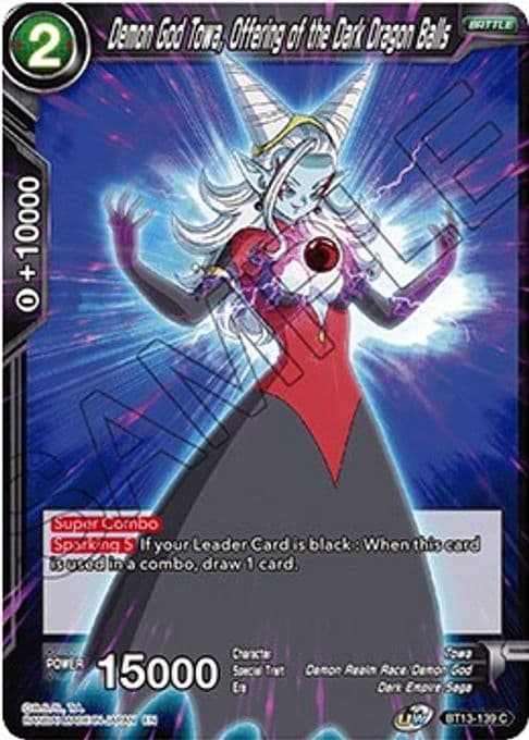 Demon God Towa, Offering of the Dark Dragon Balls