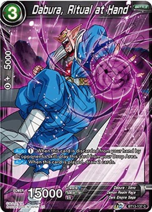 Dabura, Ritual at Hand