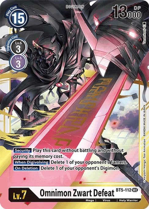 Omnimon Zwart Defeat