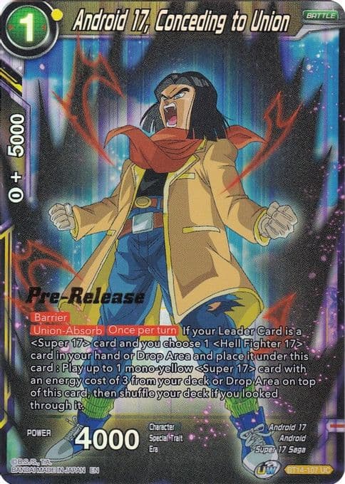 Android 17, Conceding to Union