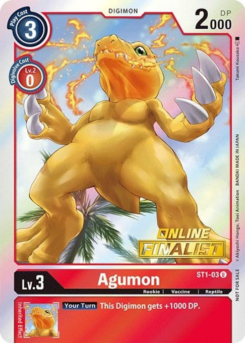 Agumon - ST1-03 (2021 Championship Online Regional) [Online Finalist]